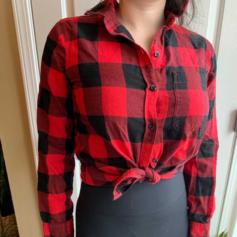 Soft Red and Black Flannel